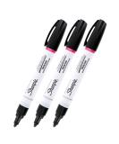 Sharpie Oil-Based Paint Marker, Medium Point, Black Ink, Pack of 3 3 Pack - Black Ink - Buy Online on SooperMarket.com