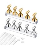 Acrylic Nail Display Stand Set - Training Fingernail Holder for Manicure Tools (Gold & Silver) | Perfect for Salons & DIY - Buy Online on SooperMarket.com
