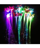 12pcs LED Light Fiber Optic Butterfly Hair Clips for Girls & Women - Party Favors in Assorted Colors - Buy Online on SooperMarket.com