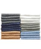 24 Pack Multicolour Washcloths - Extra-Absorbent Flannel Face Cloths for Bathroom, Spa, Gym - 100% Cotton - 12x12 inches - Buy Online on SooperMarket.com