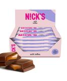 Nicks Keto Riegel Soft Toffee Chocolate Karamell Snacks 110 calories 3.5 Net Carbs without added sugar gluten -free low carb sweets (15x28g) Soft Toffee 15x28g - Buy Online on SooperMarket.com