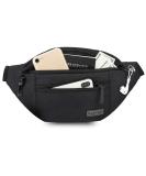 Maxtop hip pocket hip pocket for men women unisex with headphone connection and bags with 4 zippers of adjustable belts for hiking training in the open black-L (4 zip pockets) L - Buy Online on SooperMarket.com