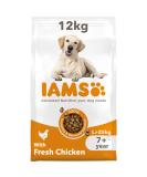 IAMS Complete Dry Dog Food for Senior 7+ Large Breeds with Chicken 12 kg Chicken 12 kg (Pack of 1) - Buy Online on SooperMarket.com