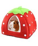 Mygeromon Small Pet Bed for Small Rabbit Guinea Pig Hamster Bunny Animals Warm Sleeping House for Winter (Red) - Buy Online on SooperMarket.com