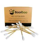 Boonboo Cotton Swabs | 400 Count Bamboo Cotton Buds | Plastic-Free | Paper Q-Tips Alternative | Biodegradable & Sustainable - Buy Online on SooperMarket.com