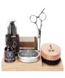 Beard Caddy Organizer for Grooming Products - Men's Bathroom Organizer Display Stand - Beard Product Holder for Vanity Top - Neatly Stores Your Beard Oil, Balm, Wash, Comb, Brush & Scissors (1 Piece Bamboo Caddy) - Buy Online on SooperMarket.com