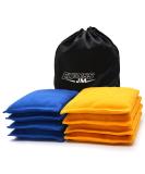 JMEXSUSS Regulation Size Cornhole Bags, Premium All-Weather Resistant Duck Cloth Cornhole Bean Bags, Set of 8 Professional Corn Hole Bags for Outdoor Tossing Game Blue Yellow - Buy Online on SooperMarket.com
