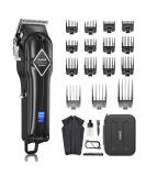 GLAKER Hair Clippers for Men - Cordless Professional Barber Clipper Hair Cutting Kit with 15 Guide Combs for Haircut Trimming & Grooming Black - Buy Online on SooperMarket.com