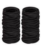 100 PCS Elastic Hair Bands 2mm Elastic Hair Ties Ponytail Holders Bulk Hair Ties No Metal Gentle Elastics for Women Men Girls Kids (Black) - Buy Online on SooperMarket.com