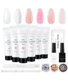 Makartt Poly Nail Gel Kit - Clear Pink Fall Color Nail Extension Gel Set - Buy Online on SooperMarket.com