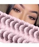 Parriparri Eyelashes Russian Strip Lashes Cat Eye False Eyelashes Natural Wispy Fluffy 10 Pairs D Curly Hybrid Strip Lightweight 3D Effect Fake Lashes Russian-14 - Buy Online on SooperMarket.com
