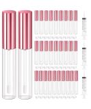 30 Pcs Clear Lip Gloss Tube Containers Bulk with Rubber Insert - 10ml Empty Pink Lip Oil Tubes for DIY Makeup and Homemade Lip Balm - Buy Online on SooperMarket.com