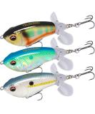 TRUSCEND Topwater Fishing Lures Whopper Fishing Lure with BKK Hooks Floating Minnow Baits with Rotating Tail Top Water Pencil Lures for Trout Pike Perch Surface Bass Lures Freshwater Saltwater B-30.3oz - Buy Online on SooperMarket.com