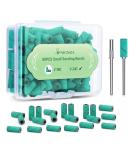Small Sanding Bands for Nail Drill - 240 Fine Grit 80Pcs Set for Acrylic Nail Gel Removing & Shaping - 3.1mm Mandrel Bit - Green #240 Grit - Buy Online on SooperMarket.com
