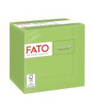 Fato Disposable Paper Napkins - 100 Pack Apple Green 24x24cm 4-Fold 2-Layer Eco-Friendly & FSC Certified for Aperitifs & Cocktails - Buy Online on SooperMarket.com