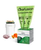 GREFUSION BIOM TOPE 6 liter x 150 compostable organic garbage bag 6L/10L/30L degradable compost bag 6 liter flat top 150 pieces (1 Pack) - Buy Online on SooperMarket.com