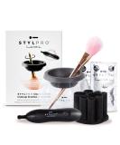 STYLPRO Original Gift Set: Electric Makeup Brush Cleaner & Dryer with 8 Collars - Fast & Automatic Spinning Cleaner with Heat-Resistant Bowl - Brush Cleanser Kit - Buy Online on SooperMarket.com