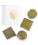Wazakura 4PCS Mini Ikebana Kenzan Japanese Flower Holder  Made in Japan  Floral Arranging Pin Frog  Round Square - 1(24mm) Brass - Buy Online on SooperMarket.com