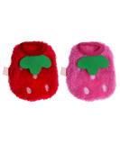 2PCS Strawberry Guinea Pig Winter Apparel Coats - Small Pet Warm Costumes for Rabbits, Ferrets, Chinchillas, Kittens - 3XS - Buy Online on SooperMarket.com