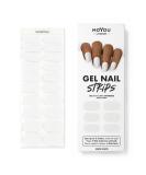 MOYOU LONDON Semi-Cured UV Gel Strips - 20 Pieces - Gel Nail Foils UV Curing for Salon Quality Manicure - Snow White - Buy Online on SooperMarket.com
