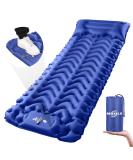 MOXILS Sleeping Pad Ultralight Inflatable Sleeping Pad for Camping, 75''X25'', Built-in Pump, Ultimate for Camping, Hiking - Airpad, Carry Bag, Repair Kit - Compact & Lightweight Air Mattress(Blue) - Buy Online on SooperMarket.com