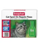Beaphar Cat Spot-On Repels Fleas Plant-Based Parasite Protection Contains Natural Herbal Extract Margosa Up to 24 Weeks Protection 6 Pipettes 0.8 ml (Pack of 6) 24 Week Single - Buy Online on SooperMarket.com