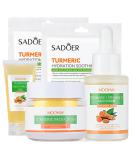 Shop Turmeric Skincare Set: Face Wash Serum & Cream for Smoothing Fine Lines - International Shipping Available - Buy Online on SooperMarket.com