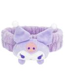 Kawaii Spa Headband for Washing Face, Cute Purple Headband for Make Up, Washing, Party, Soft Headband for Woman Girls - Buy Online on SooperMarket.com
