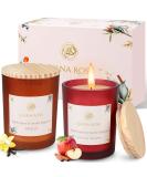 Luana Rose Fragrance Candle Gift Set - 2x200g Aromatherapy 100% Natural Soy Wax Long-Lasting Vanilla & Apple - Perfect High-Quality Gifts for Women - Buy Online on SooperMarket.com