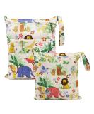 FenFang Wet Bag Wet Dry Bags for Cloth Diapers Nappy Daycare Organiser Storage Bags Waterproof Washable Reusable Zipper Bag (Beige) - Buy Online on SooperMarket.com