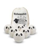 Wool Dryer Balls - Natural Fabric Softener, Reusable, Reduces Clothing Wrinkles and Saves Drying Time. Handmade Fair Trade No Lint Fabric Softener White (Pack of 6) 6 Count (Pack of 1) - Buy Online on SooperMarket.com