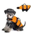 Dog Life Jacket Adjustable Dog Life Jacket Vest Reflective Orange Pet Swimming Jacket Swimwear for Middle and Small Dogs Protection Swimsuit with Rescue Handle High Buoyancy Safety Swimsuit (XS) - Buy Online on SooperMarket.com