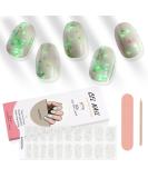 Kalolary 20PCS Luminous Glitter Gel Nail Polish Strips - Glow in The Dark Adhesive Nail Art Sticker Set - Waterproof Full Wrap Gel Nail Wrap Stickers - with Nail File and Stick - Pure White - Buy Online on SooperMarket.com