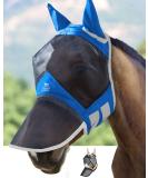 Harrison Howard Pro Luminous Horse Fly Mask Long Nose with Ears - UV Protection, Signature Blue, Size Cob (Medium) - Buy Online on SooperMarket.com