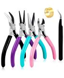 4 Pack Jewelry Pliers Jewelry Making Pliers Tools Kit with Needle Nose Pliers/Chain Nose Pliers Round Nose Pliers Bent Nose Pliers Wire Cutters for Wire Wrapping Earring Craft Making Supplies Mix Color - Buy Online on SooperMarket.com