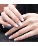 Danni & Toni half hardened gel nail foils (aria) pink and white gradation ombre glossy gel nail sticker semi -hardened nail foil nail ticker wraps 28 sticker - Buy Online on SooperMarket.com