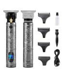 Ten-Tatent Professional Hair Clippers for Men - Cordless Beard Trimmer with T-Blade, Precision Cutting and Zero Gapped Grooming Kit in Grey - Buy Online on SooperMarket.com