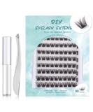 SISILILY Individual Cluster Lashes Kit | Reusable 3D Eyelash Extension | Soft Natural C CC D Curl | With Glue | 90 clusters - DM05 - Buy Online on SooperMarket.com