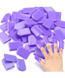 Tanning Finger Tips - 50 Pcs UV Protection Nail Protectors for Gel Nail Remover Caps & Tanning Beds - Purple Finger Sleeves - Buy Online on SooperMarket.com