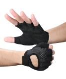 Flintronic fitness gloves breathable training gloves with microfiber fabric non-slip silicone gym gloves weight lifting gloves sports gloves for women (improved style) #1 black-M - Buy Online on SooperMarket.com