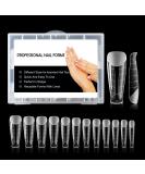 BNG 120 Pcs Frosted Dual Nail Forms - Professional Polymer Gel Nails Extension Molds for Quick Building and Full Cover Acrylic Nails - Buy Online on SooperMarket.com
