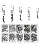 Realure 125 pieces of vertebrae fishing trout fishing for vertebral carabiner stainless steel fishing vertebrae with carabiner fish bait angel vertebrae for salt water vertebrae fishing accessories vertebrae 5 size 7# 10# 12# 14# - Buy Online on SooperMarket.com