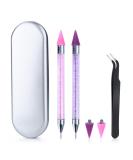 Rhinestone Picker Tool Wax Pencil for Rhinestones diamond painting Dotting Pen 2pcs Dual-Ended Rhinestones Pen with 2 Extra Wax Tips and 1 Nail Art Tweezer for Nail Gems Crystals DIY Nail Art Crafts - Buy Online on SooperMarket.com