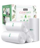 4 Gallon 220 Count Clear Trash Bags - Small Garbage Bin Liners for Home & Office - Fits 12-15 Liter Cans - Strong Plastic Bags - 20.4x17.3 Inch - Pack of 200 - Buy Online on SooperMarket.com