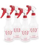 Uineko Plastic Spray Bottle (4 Pack, 24 Oz, All-Purpose) Heavy Duty Spraying Bottles Leak Proof Mist Empty Water Bottle for Cleaning Solution Planting Pet with Adjustable Nozzle and Measurements 24 Oz, 4 Pack - Buy Online on SooperMarket.com
