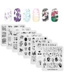 KAD Nail Stamping Plates Set - Chinese Style Series (8pcs) | Nail Art Templates - Buy Online on SooperMarket.com