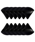 12 Pcs Powder Puff Makeup Triangle Powder Puff Soft Powder Puffs Sponge Reusable Makeup Triangle Sponges with Strap for Loose Powder Body Eyes Cosmetic Foundation Wet Dry Makeup Tool Black - Buy Online on SooperMarket.com