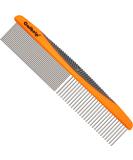 Cafhelp Metal Dog & Cat Comb | Stainless Steel Teeth, Non-Slip Grip Handle | Professional Grooming Tool for Tangles & Knots | Greyhound Comb for Long/Short Haired Pets - Buy Online on SooperMarket.com
