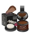 Root Coverage Powder for Thinning Hair - Medium Brown Hair Color Grey Concealer Beard & Eyebrow Touch Up - Buy Online on SooperMarket.com