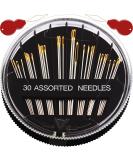 30/60Pack Premium Sewing Needles for Hand Sewing Repair 6 Sizes Assorted Needles with 2 Threaders Sewing Needles for Handsewing Large Eye Stitching Needles Embroidery Needles Sewing Sharp Needles 30PCS Needles - Buy Online on SooperMarket.com